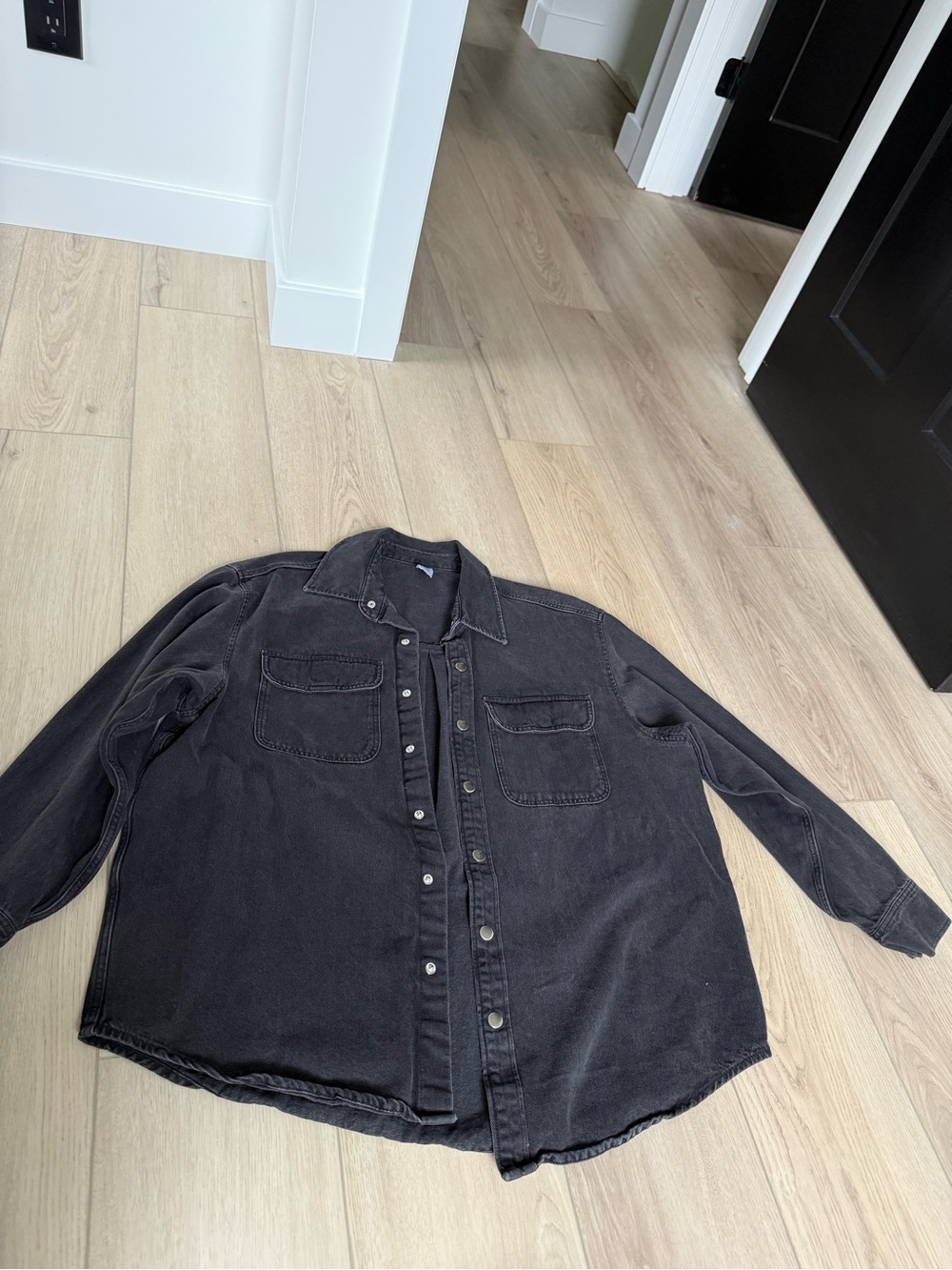 H&M Black Oversized Jean Jacket